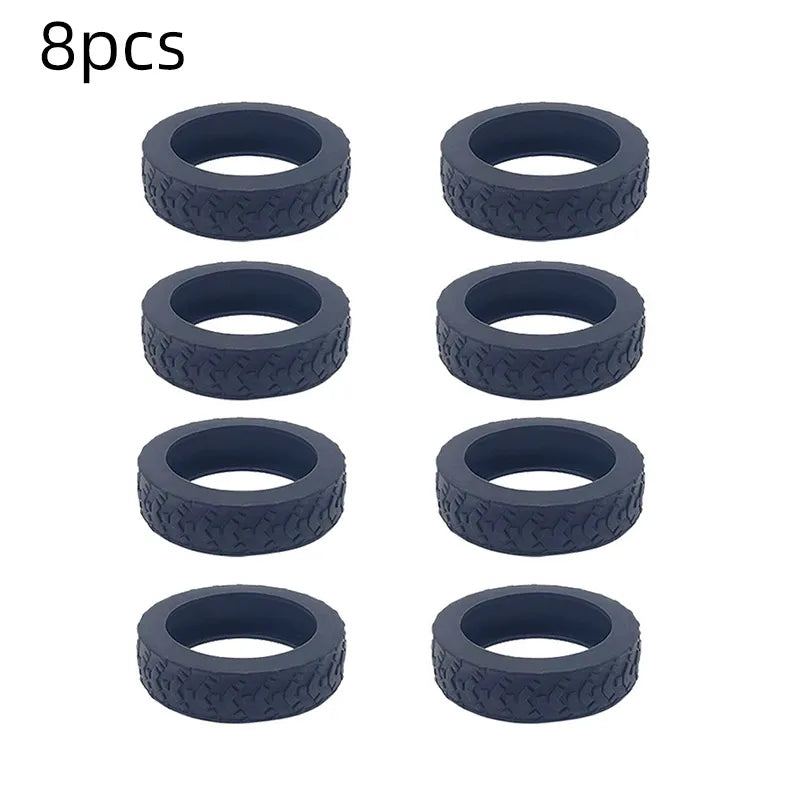 8PCS Suitcase Wheels Protection Cover Silent Rubber Luggage Roller Cover Trolley Box Casters Cover Travel Luggage Caster Shoes