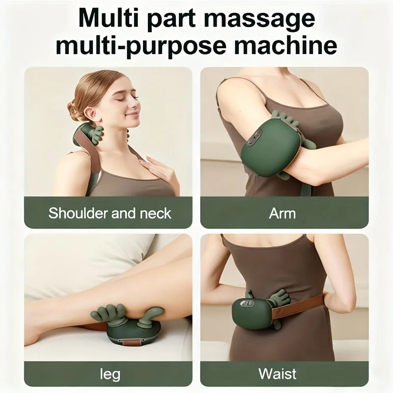 New Shoulder and Neck Massager, Fully Automatic Charging Finger Press Hand Massager