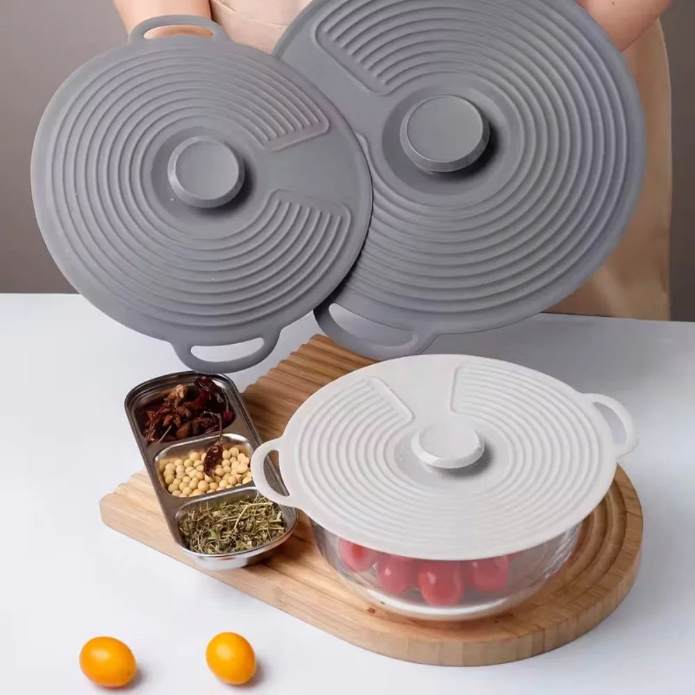 Silicone Bowl Lids, Microwave Splash Lids, Reusable Heat-Resistant Lids, Suitable for Bowls, Plates, Pots, Pans, Stove tops, Ove