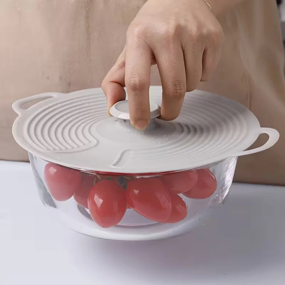 Silicone Bowl Lids, Microwave Splash Lids, Reusable Heat-Resistant Lids, Suitable for Bowls, Plates, Pots, Pans, Stove tops, Ove