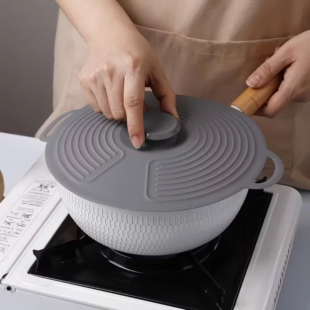 Silicone Bowl Lids, Microwave Splash Lids, Reusable Heat-Resistant Lids, Suitable for Bowls, Plates, Pots, Pans, Stove tops, Ove