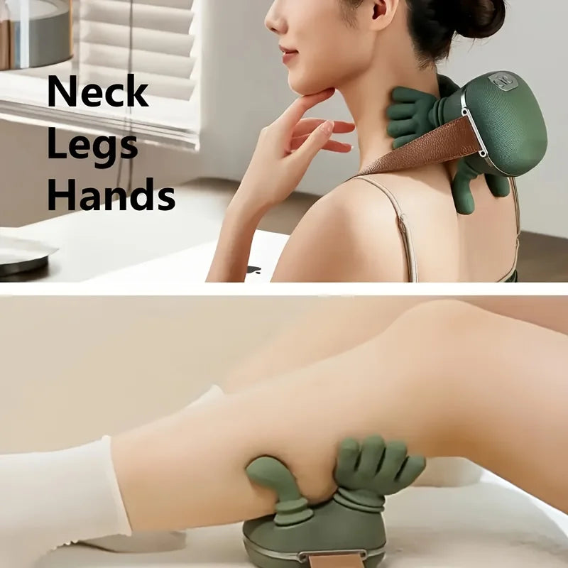 New Shoulder and Neck Massager, Fully Automatic Charging Finger Press Hand Massager