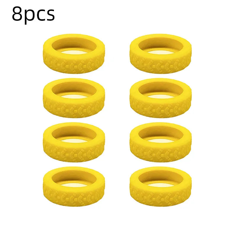 8PCS Suitcase Wheels Protection Cover Silent Rubber Luggage Roller Cover Trolley Box Casters Cover Travel Luggage Caster Shoes