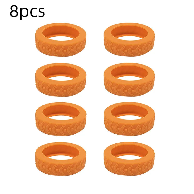 8PCS Suitcase Wheels Protection Cover Silent Rubber Luggage Roller Cover Trolley Box Casters Cover Travel Luggage Caster Shoes