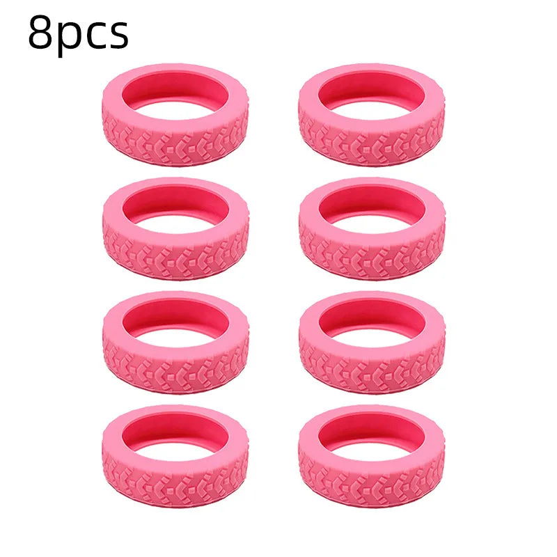 8PCS Suitcase Wheels Protection Cover Silent Rubber Luggage Roller Cover Trolley Box Casters Cover Travel Luggage Caster Shoes