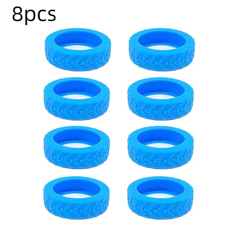 8PCS Suitcase Wheels Protection Cover Silent Rubber Luggage Roller Cover Trolley Box Casters Cover Travel Luggage Caster Shoes