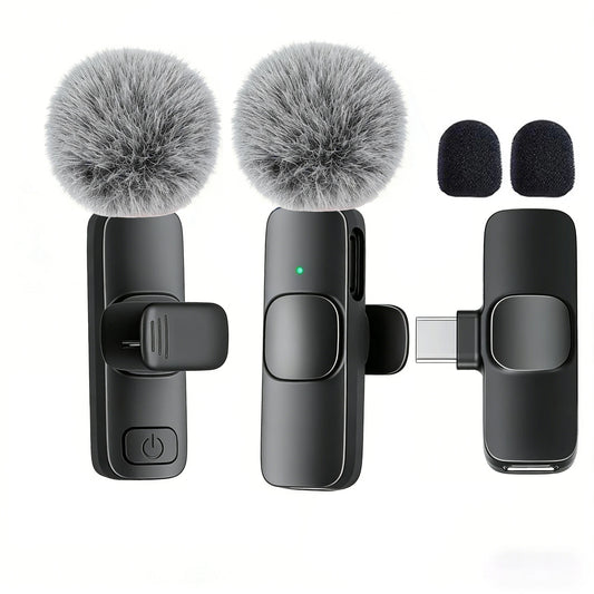 Type-C Port Professional Wireless Lavalier Microphone for Smartphones, Computers, Tablets, Plug and Play