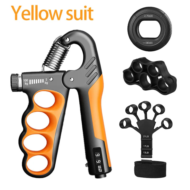 Adjustable Hand Grip Strengthener – 5–100kg Resistance for Grip & Forearm Training