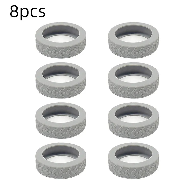 8PCS Suitcase Wheels Protection Cover Silent Rubber Luggage Roller Cover Trolley Box Casters Cover Travel Luggage Caster Shoes