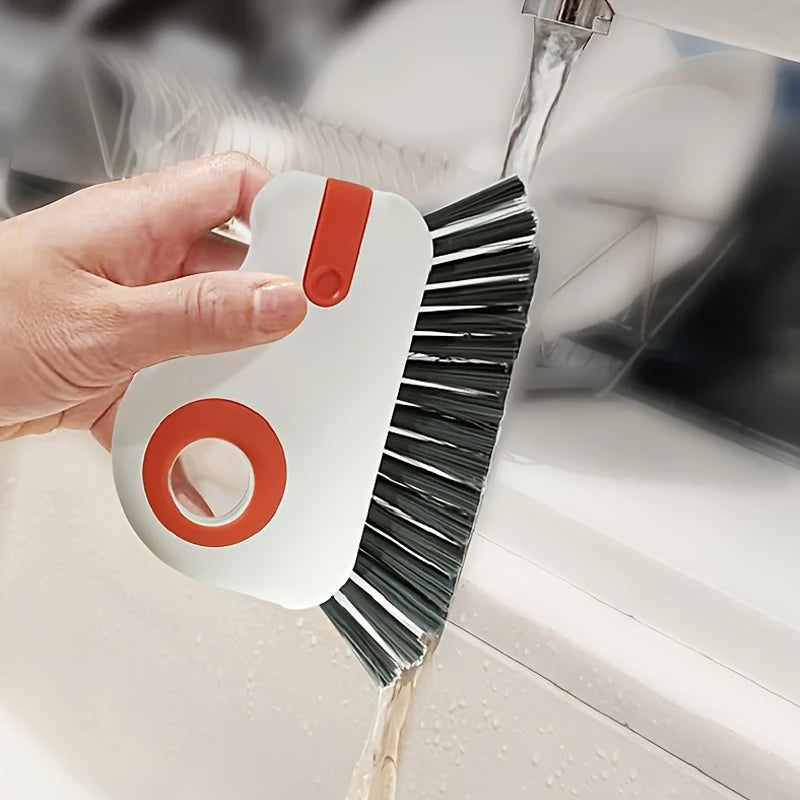 2 in 1 Groove Cleaning Brush Window Sliding Door Track Cleaner Tool Grout Cleaner Grip Brush Hard Bristle Crevice Cleaning Brush