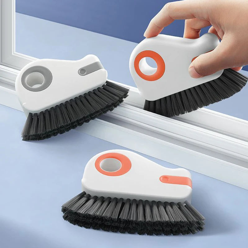 2 in 1 Groove Cleaning Brush Window Sliding Door Track Cleaner Tool Grout Cleaner Grip Brush Hard Bristle Crevice Cleaning Brush