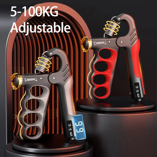 Adjustable Hand Grip Strengthener – 5–100kg Resistance for Grip & Forearm Training