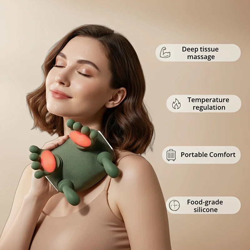 New Shoulder and Neck Massager, Fully Automatic Charging Finger Press Hand Massager