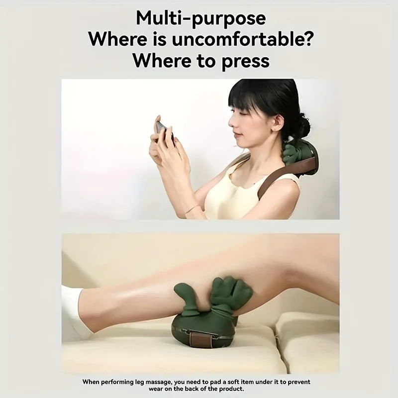 New Shoulder and Neck Massager, Fully Automatic Charging Finger Press Hand Massager