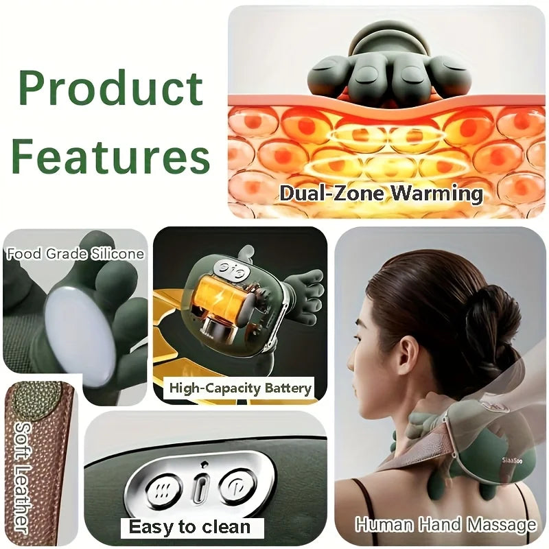 New Shoulder and Neck Massager, Fully Automatic Charging Finger Press Hand Massager
